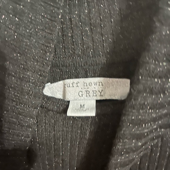 💜 Medium Ruff Hewn Elegant Black Sparkle Women's Turtleneck Sweater - Picture 4 of 11